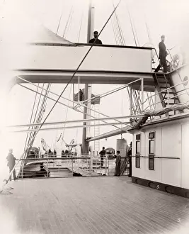 1889 photograph - RMS Teutonic - from an album of images relating to the launch of