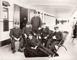 1889 photograph - RMS Teutonic - from an album of images relating to the launch of