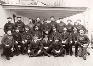 1889 photograph - RMS Teutonic - from an album of images relating to the launch of