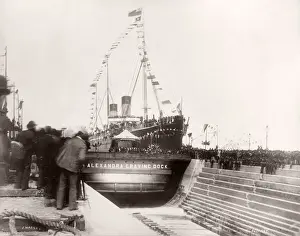 1889 photograph - RMS Teutonic - from an album of images relating to the launch of