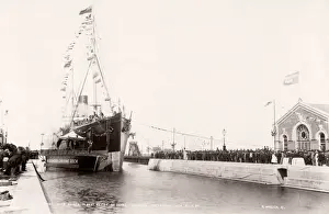 1889 photograph - RMS Teutonic - from an album of images relating to the launch of
