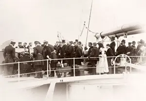 1889 photograph - RMS Teutonic - from an album of images relating to the launch of