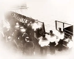 1889 photograph - RMS Teutonic - from an album of images relating to the launch of