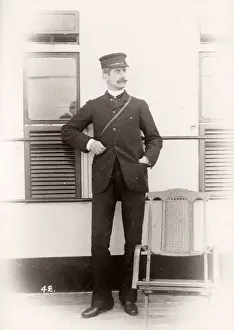 1889 photograph - RMS Teutonic - from an album of images relating to the launch of