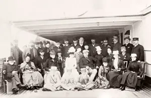 1889 photograph - RMS Teutonic - from an album of images relating to the launch of