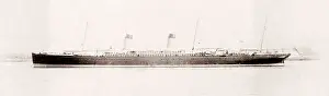 Harland Prints: 1889 photograph - RMS Teutonic - from an album of images relating to the launch of the vessel