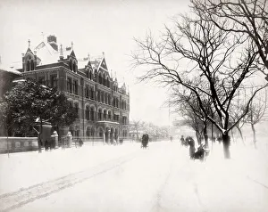 1890s China - snow scene, Shanghai