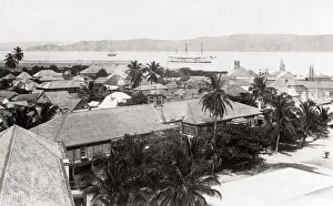 1891 - West Indies, Port Royal Jamaica with HMS Urgent at anchor