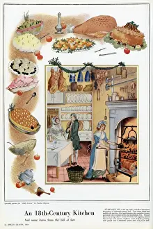 Baynes Prints: An 18th Century Kitchen by Pauline Baynes