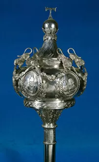 Tarragona Collection: 18th century. Processional sceptre. Silver. Cathedral Treasu