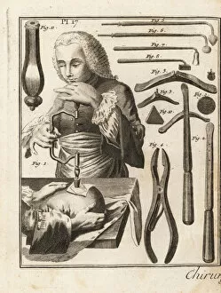 Triangular Collection: 18th century surgeon performing a trepanning