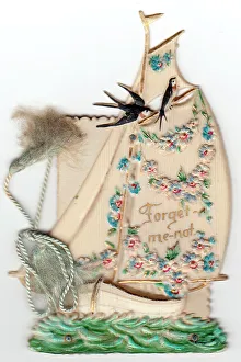 Plastic Collection: 1910s 1920s Flower Flowers Floral Plastic Card