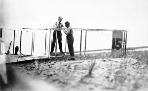 Assembled Prints: The 1911 Wright glider being assembled