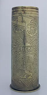 Images Dated 2nd September 2009: A 1913 77 mm shell case, engraved Merkem