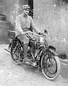 1915 BSA Model K with despatch rider