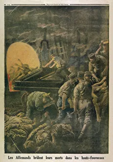 Burn Prints: 1916 Germans Burn Bodies Events World War One