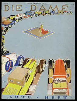 1928 1920s 20s Twenties Die Dame Woman Cars Transport