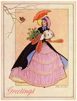 Sprig Prints: 1930 greetings card