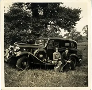 Buick Prints: 1933 Buick Vintage Car, Near Southampton, England
