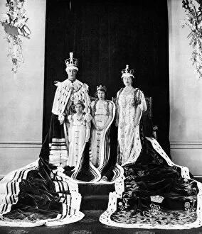 Bowes Gallery: 1937 Coronation: the Royal Family in their robes