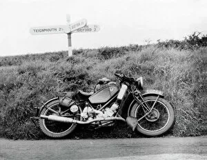 Images Dated 25th April 2016: 1938 Scott Flying Squirrel motorcycle