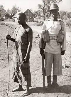 1940s East Africa - army recruits training camp - new recruit