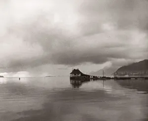 1940s East Africa dawn at Victoria in the Seychelles