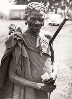 1940s East Africa elderly Kikuyu man, Kiamba reserve