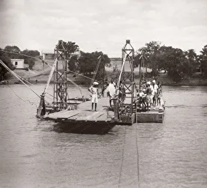 1940s East Africa - ferry Juba river, Bardera, Somalia