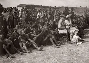 Spears Prints: 1940s East Africa Kenya Msai tribe warriors