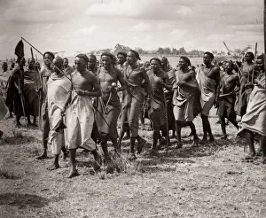 1940s East Africa Kenya Msai tribe warriors