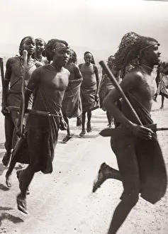 1940s East Africa Kenya Msai tribe warriors