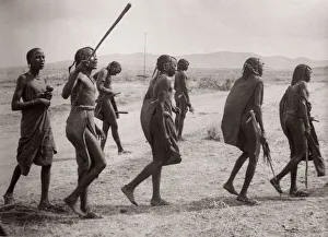 1940s East Africa Kenya Msai tribe warriors