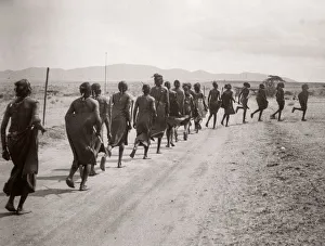 1940s East Africa Kenya Msai tribe warriors