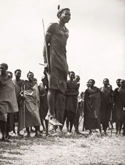 1940s East Africa Kenya Msai tribe warriors
