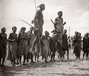 1940s East Africa Kenya Msai tribe warriors