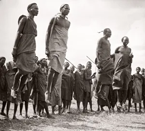 1940s East Africa Kenya Msai tribe warriors