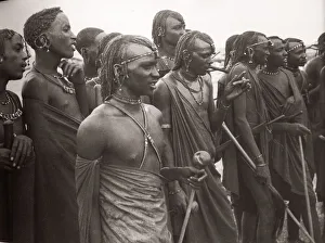 1940s East Africa Kenya Msai tribe warriors
