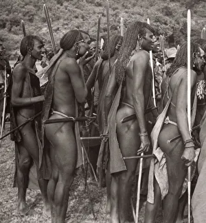 1940s East Africa Kenya Msai tribe warriors