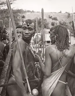 1940s East Africa Kenya Msai tribe warriors