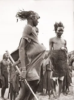 1940s East Africa Kenya Msai tribe warriors