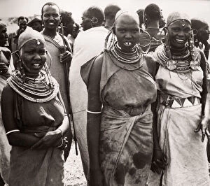 Spears Collection: 1940s East Africa Kenya Msai tribe women
