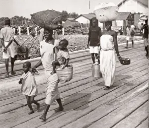 1940s East Africa - passenger ferry across Lake Albert