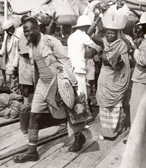 1940s East Africa - passenger ferry across Lake Albert