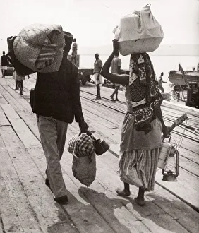 1940s East Africa - passenger ferry across Lake Albert