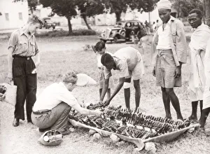 1940s East Africa - street market at Mombasa Kenya