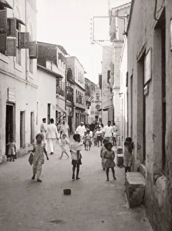 1940s East Africa - street in Mombasa Kenya