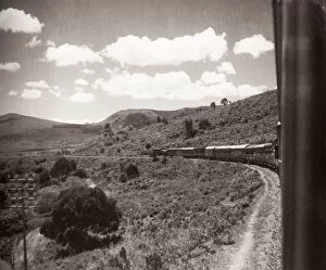 Railroad Gallery: 1940s East Africa - train Limuru escarpment, Kenya