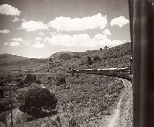 1940s East Africa - train Limuru escarpment, Kenya