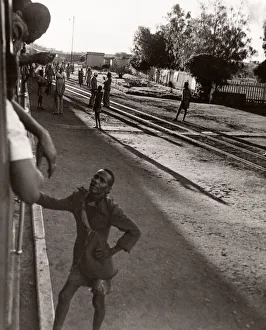 1940s East Africa - train station in Kenya